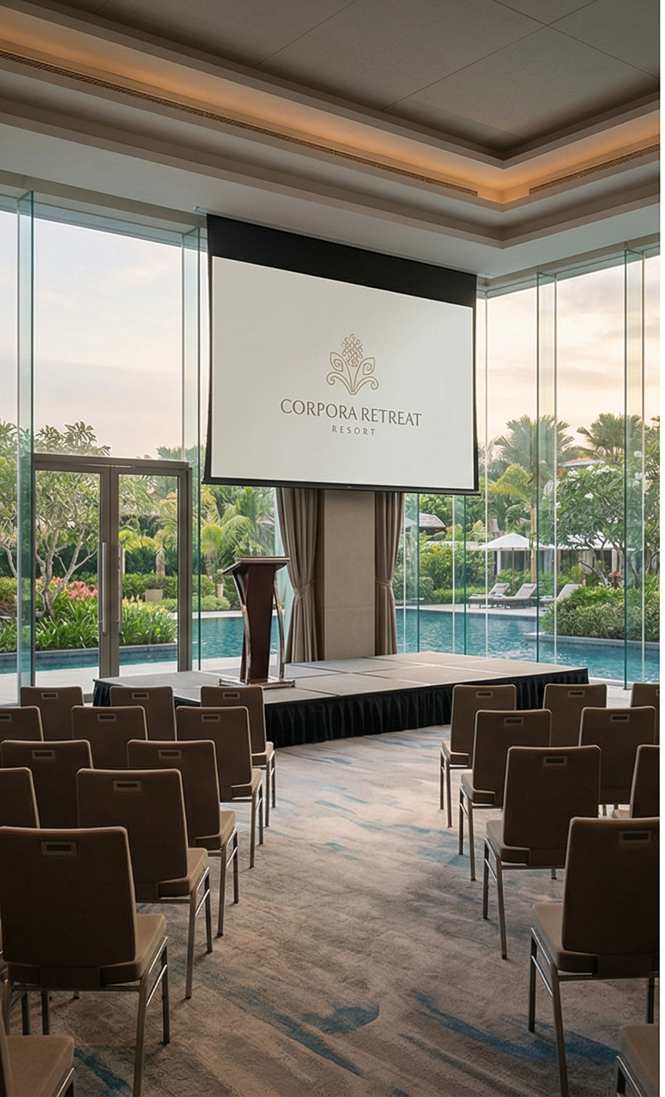 Corporate event setup
